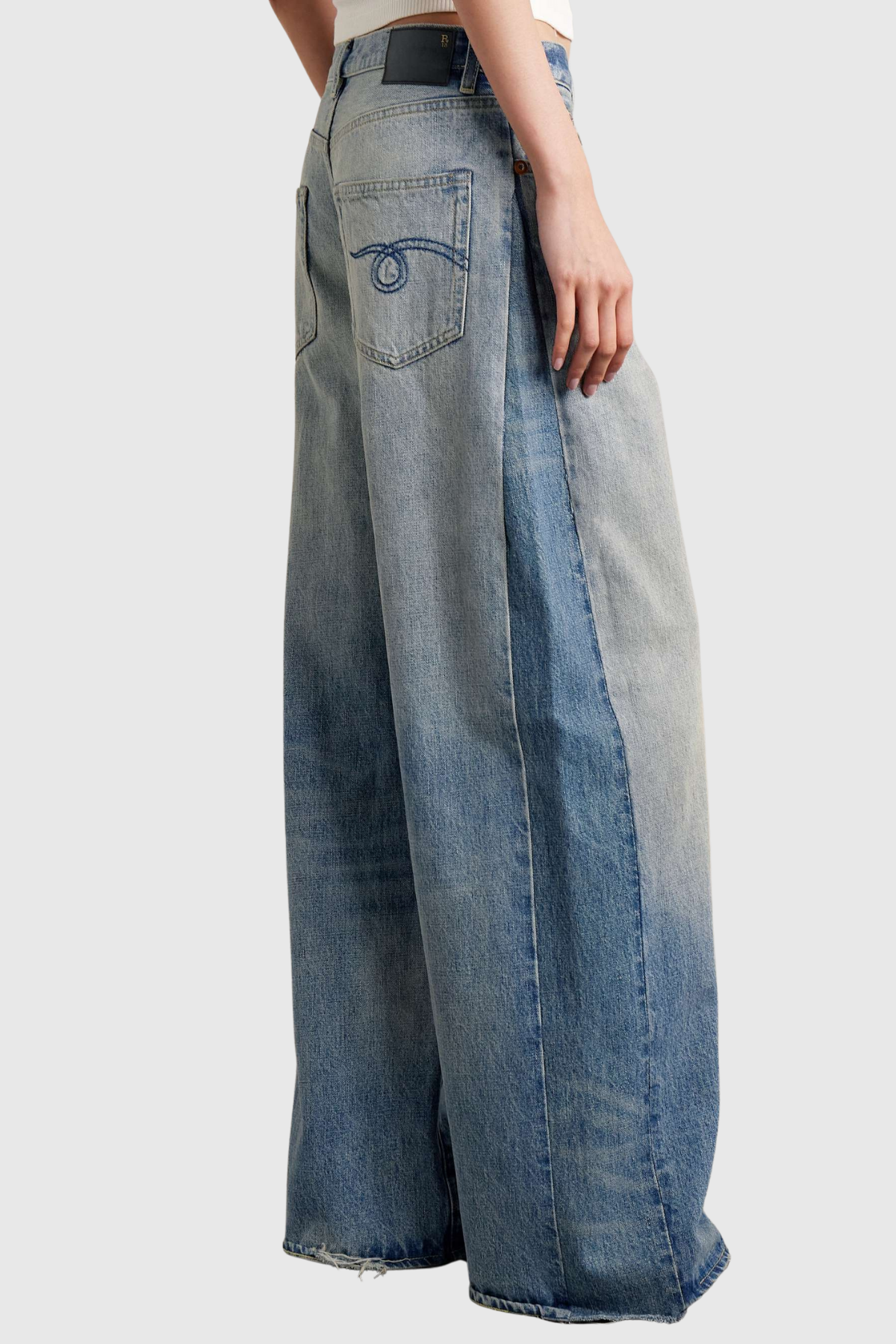 Kay Bleached Wide Leg Jeans