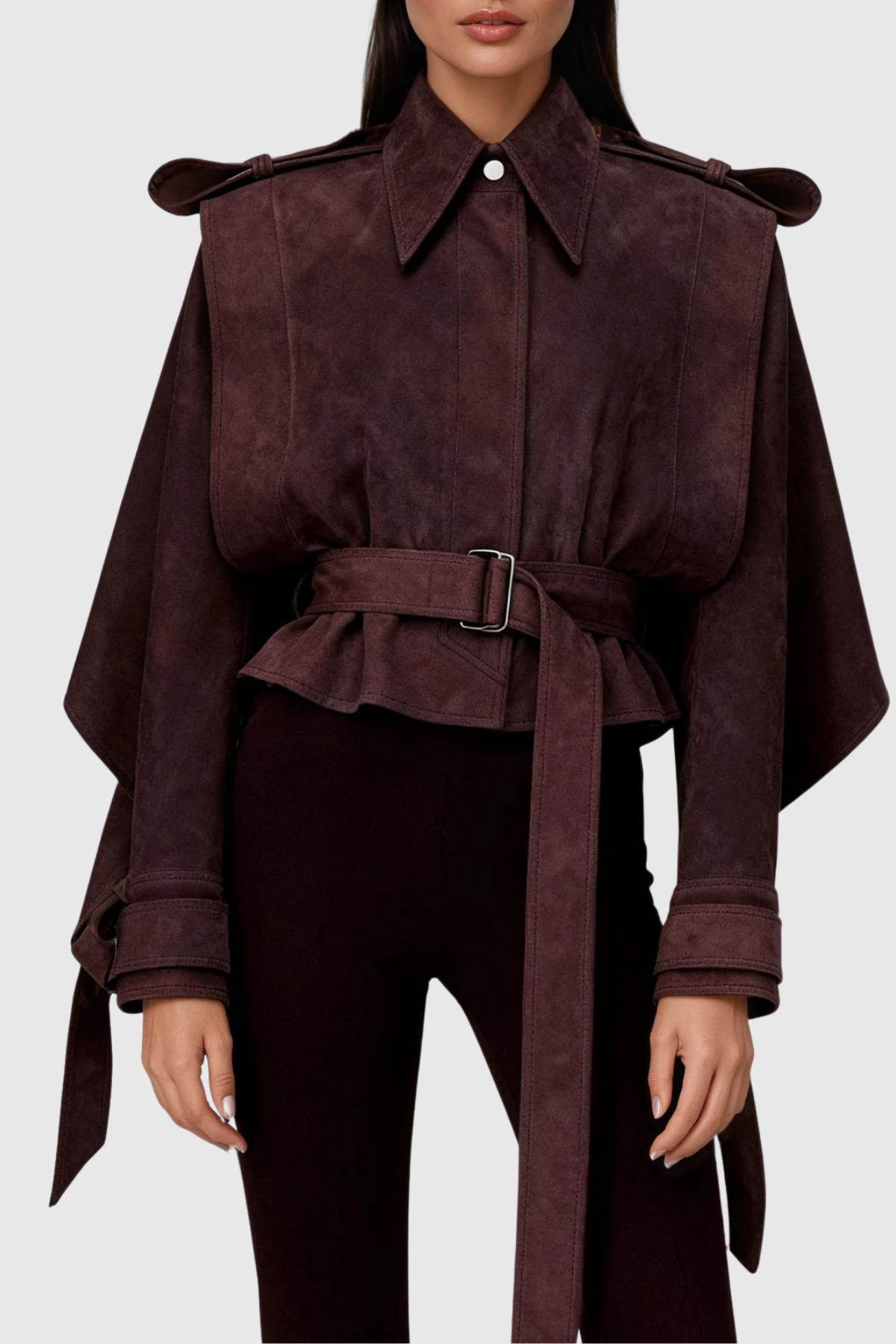 Romy Lapel Suede Jacket