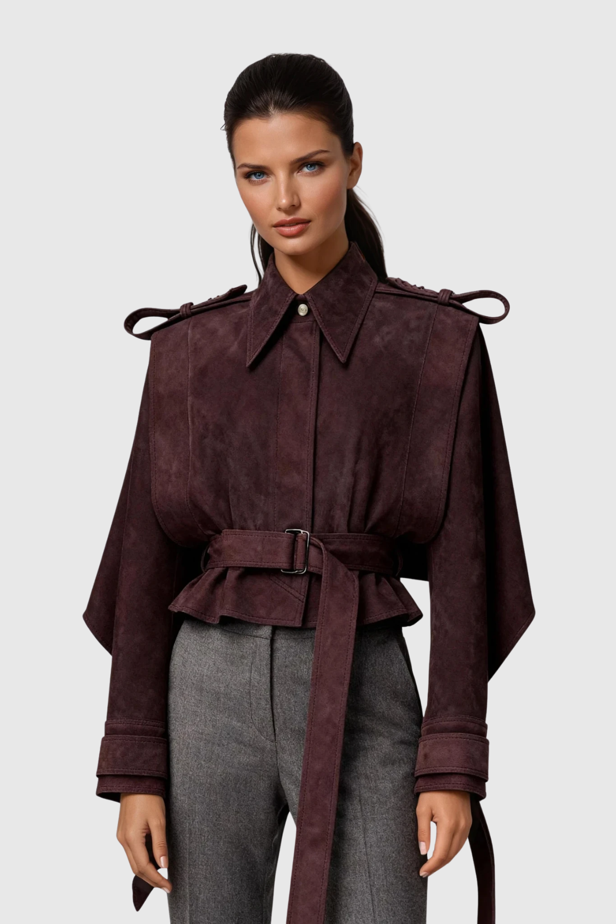 Romy Lapel Suede Jacket
