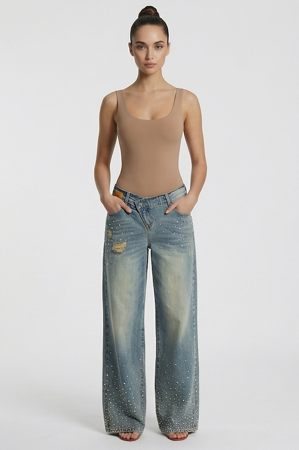 Isa Rhinestone Jeans