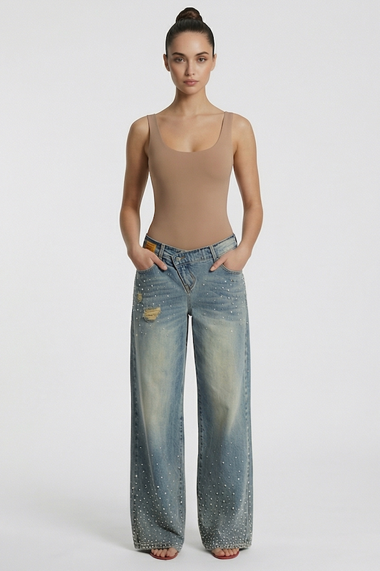 Isa Rhinestone Jeans